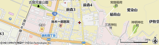 秋田県湯沢市前森周辺の地図