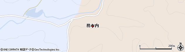 秋田県由利本荘市鳥海町小川（酢々内）周辺の地図
