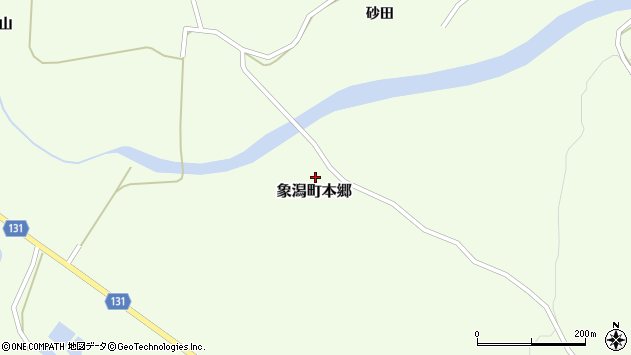 〒018-0152 秋田県にかほ市象潟町本郷の地図