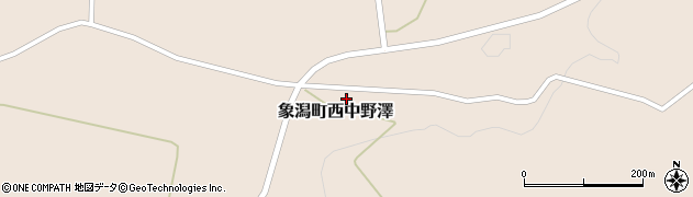 秋田県にかほ市象潟町西中野澤（グミ坂）周辺の地図