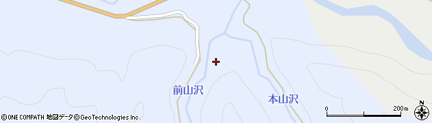前山沢周辺の地図