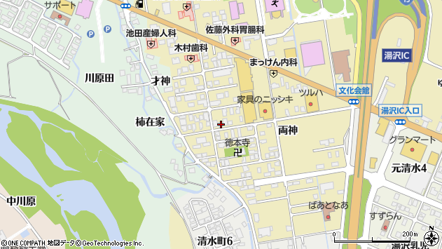 〒012-0036 秋田県湯沢市両神の地図