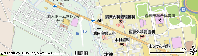 秋田県湯沢市倉内四ツ屋周辺の地図