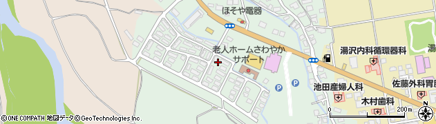 秋田県湯沢市倉内（三ツ田）周辺の地図