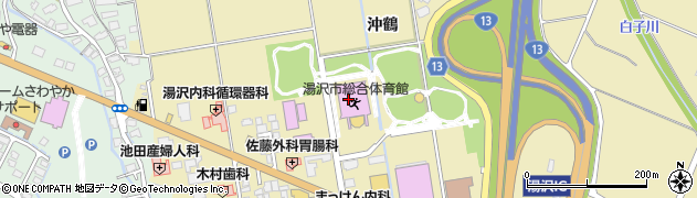 湯沢市役所　湯沢パークゴルフ場周辺の地図