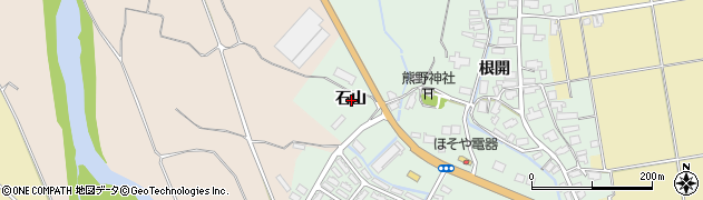 秋田県湯沢市倉内石山周辺の地図