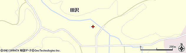 秋田県羽後町（雄勝郡）田沢（舘ノ下）周辺の地図