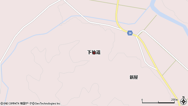 〒012-1351 秋田県雄勝郡羽後町下仙道の地図