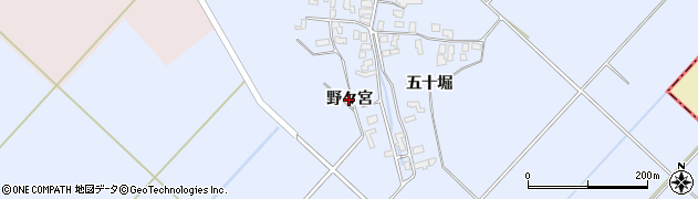 秋田県羽後町（雄勝郡）貝沢（野々宮）周辺の地図