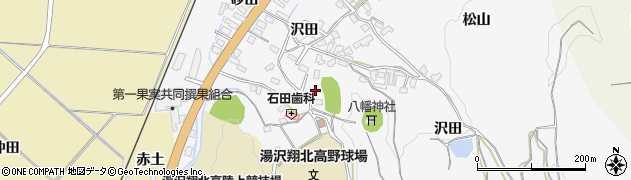 秋田県湯沢市杉沢新所（八幡山）周辺の地図