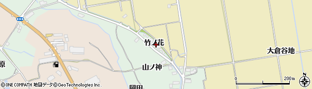 秋田県湯沢市倉内竹ノ花周辺の地図