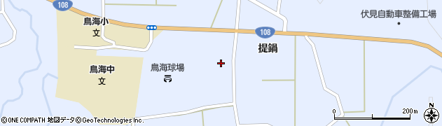 秋田県由利本荘市鳥海町上川内提鍋45周辺の地図