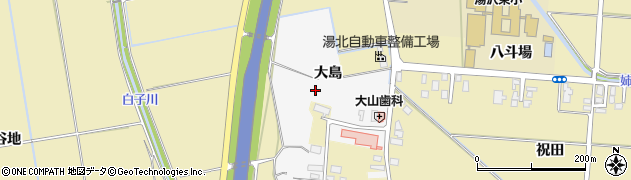 秋田県湯沢市森（大島）周辺の地図