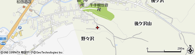 秋田県湯沢市杉沢野々沢山周辺の地図