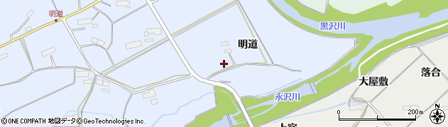岩手県金ケ崎町（胆沢郡）永沢（明道）周辺の地図