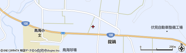 秋田県由利本荘市鳥海町上川内提鍋14周辺の地図