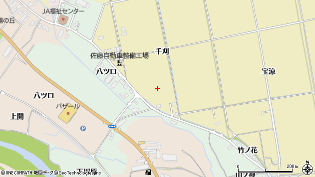 〒012-0016 秋田県湯沢市千刈の地図