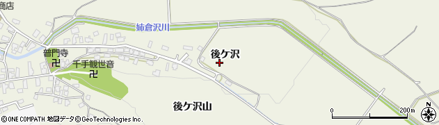 秋田県湯沢市杉沢後ケ沢周辺の地図
