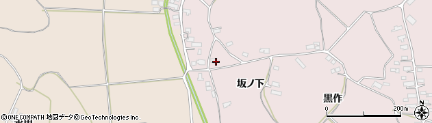 秋田県羽後町（雄勝郡）床舞（坂ノ下）周辺の地図