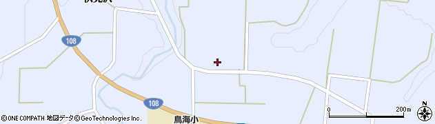 秋田県由利本荘市鳥海町上川内（滝野）周辺の地図