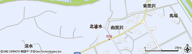 岩手県金ケ崎町（胆沢郡）永沢（北清水）周辺の地図