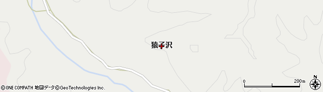 秋田県羽後町（雄勝郡）田代（猿子沢）周辺の地図