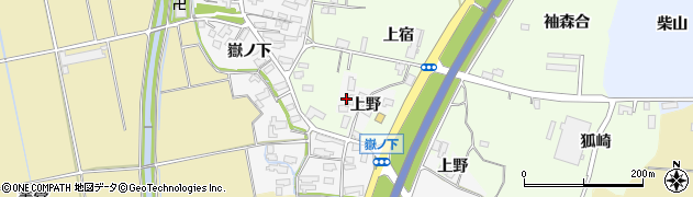 秋田県湯沢市森（上野）周辺の地図