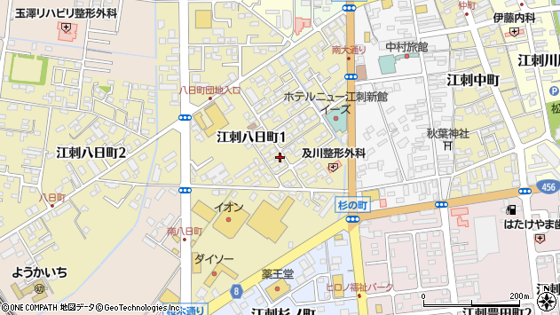 〒023-1102 岩手県奥州市江刺八日町の地図
