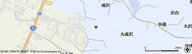 秋田県湯沢市成沢（大成沢）周辺の地図