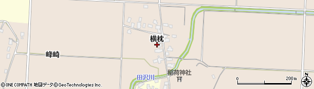 秋田県羽後町（雄勝郡）大戸（横枕）周辺の地図