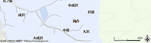 秋田県湯沢市成沢沢合周辺の地図