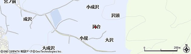 秋田県湯沢市成沢（沢合）周辺の地図