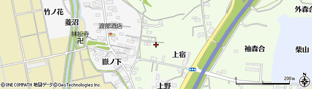 秋田県湯沢市岩崎上宿周辺の地図