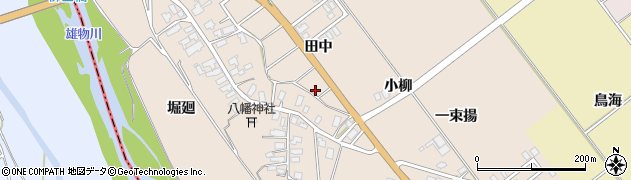 秋田県湯沢市柳田田中周辺の地図