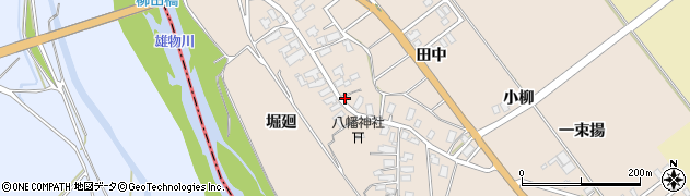 秋田県湯沢市柳田（堀廻）周辺の地図