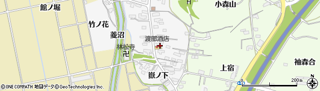 秋田県湯沢市森（嶽ノ下）周辺の地図
