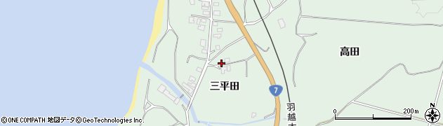秋田県にかほ市象潟町関三平田13周辺の地図