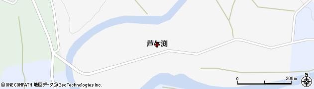 秋田県由利本荘市鳥海町栗沢（芦ケ渕）周辺の地図