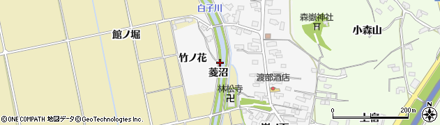 秋田県湯沢市森（菱沼）周辺の地図