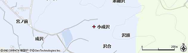 秋田県湯沢市成沢（小成沢）周辺の地図