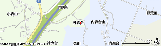 秋田県湯沢市岩崎外森合周辺の地図