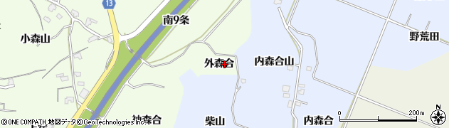 秋田県湯沢市岩崎（外森合）周辺の地図