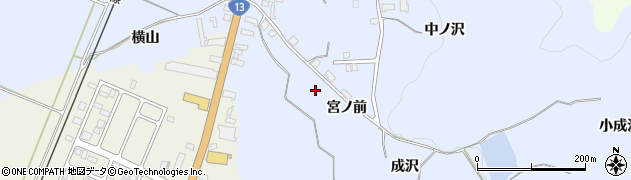秋田県湯沢市成沢（宮ノ前）周辺の地図