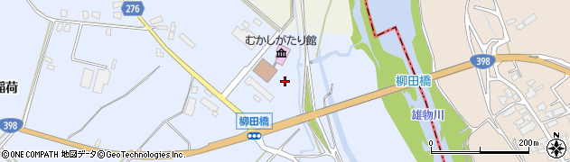 秋田県羽後町（雄勝郡）貝沢（柳原）周辺の地図