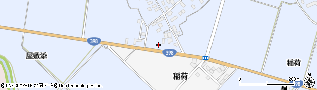 秋田県羽後町（雄勝郡）貝沢（南野）周辺の地図