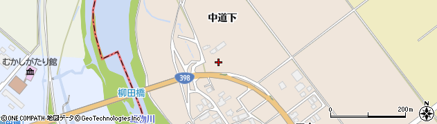 秋田県湯沢市柳田（中道下）周辺の地図