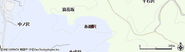 秋田県湯沢市成沢（糸細沢）周辺の地図