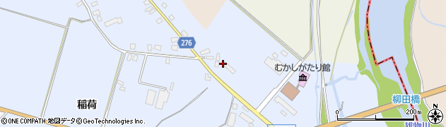 秋田県羽後町（雄勝郡）貝沢（小悪戸）周辺の地図