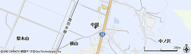 秋田県湯沢市成沢（中堤）周辺の地図