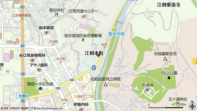 〒023-1115 岩手県奥州市江刺本町の地図